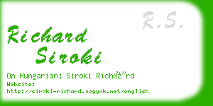 richard siroki business card